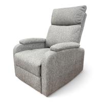 Кресло-реклайнер  YF-S 8025  ткань  белый лен, механич. реклайнер, ручн. управление