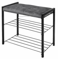 Этажерка с мягким сиденьем(ЭКТ3-60В/ГР мат.черный/графит)