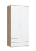 Шкаф ШР 2/1 с ящиками  Лайт белый/корпус дуб сонома