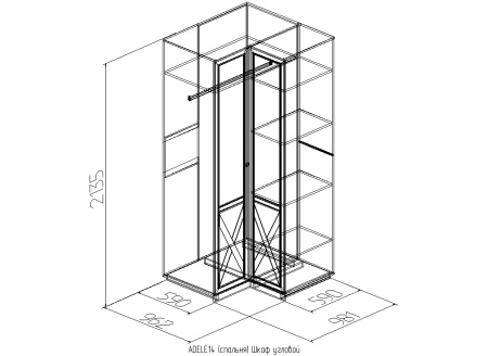 Adele 14 Шкаф угловой Adele 14 Шкаф угловой