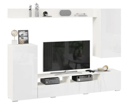 Моретти гостиная (Белый/Белый глянец)