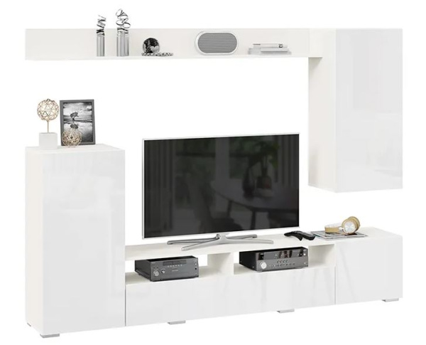 Моретти гостиная (Белый/Белый глянец)