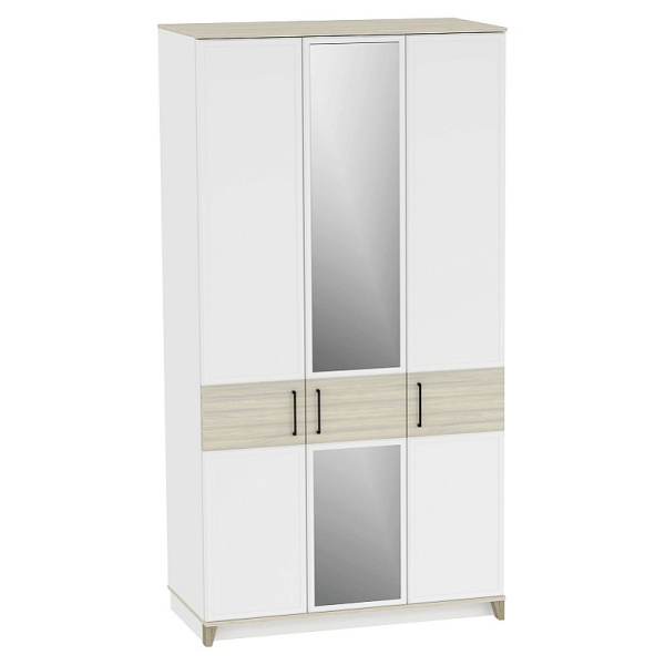 AURELIO 444 Шкаф для одежды и белья Белый/Блеквуд Сатиновый AURELIO 444 Шкаф для одежды и белья Белый/Блеквуд Сатиновый