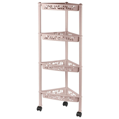 Этажерка Keeplex Light на колесиках 4-х секц  угл беж