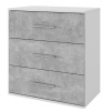 Комод "Алекс" Белый/Бетон