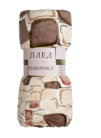 Плед Texrepublic фланель печат скрутка  200*220 93316
