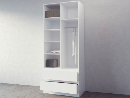 Шкаф Somero 467.02 2-х дверный с ящиками Белый