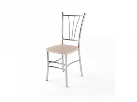 Стул Трилогия (хром, к/з Бежевый 120)