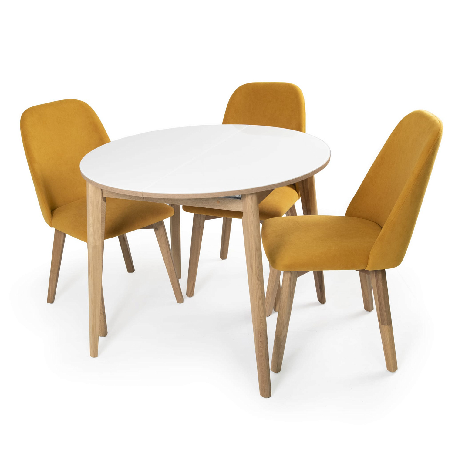 Стол Марс-2 белый/морилка