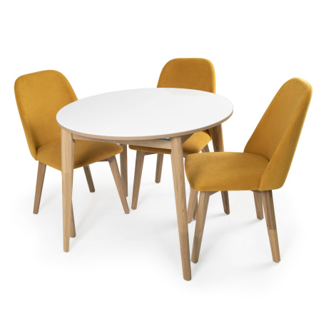 Стол Марс-2 белый/морилка