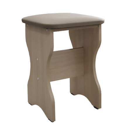 Табурет БН-200 Мягкий Дуб Атланта/ кожзам кофе с молоком