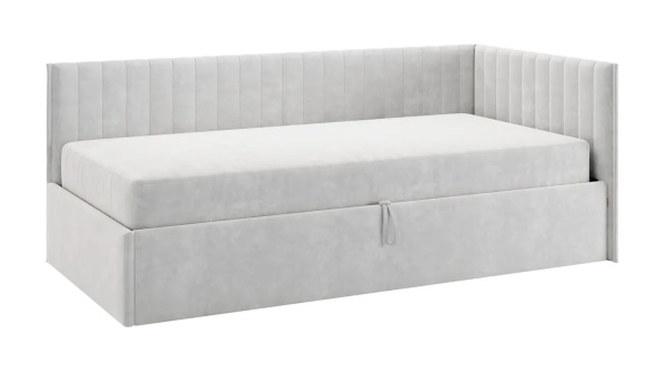 Кровать Твикс  (Тахта)  с подъёмным механизмом 90х200 см галька (велюр)