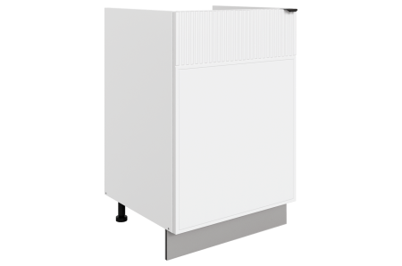 БАРИСТА Шкаф рабочий под мойку L500 (1 дв.гл ) левый (белый/милк матовый) 