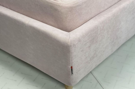 Кровать с основанием Лео 90х200 см нежно-розовый/графит