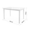 Стол Miami Extension-SW00808, Белый, 1200(+300)*800*738 