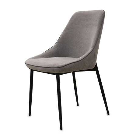 Стул DC-1856 металл черный, ткань ET3012-14 Серый/Langfang Fuyoute