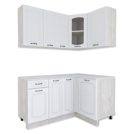 Угловая кухня РАВЕННА Сосна лофт / Дуб светлый 1,5м