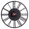 3532-003B Часы настенные из металла, d=35 см, чёрный "Рим" 