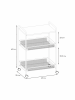 Этажерка "Ладья 33 КС 3-секц(колеса и стол под дер)Бел