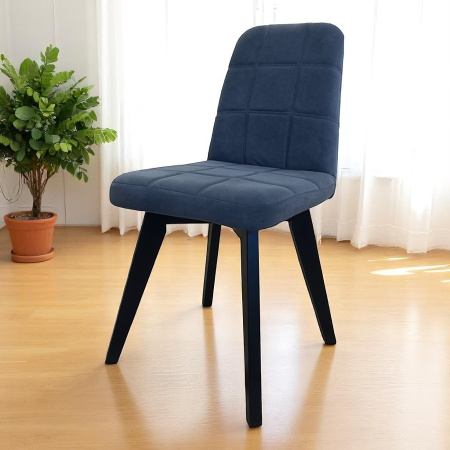 Стул Авиньон (квадрат), велюр Катания Графит+каркас стандарт массив дерево(черный)