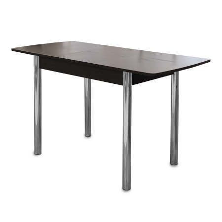 Стол Уют 3 900(+350)*600*750 ДСП венге/опора D50 "труба" хром