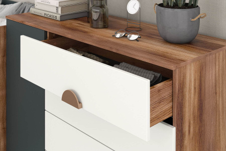 Тризиль Детская 476.05 Комод/Дуб Барокко/зел.камень