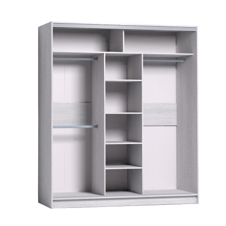 Шкаф-купе Strike 1800 3 дв Зеркало/Стандарт/Ясень Анкор светлый