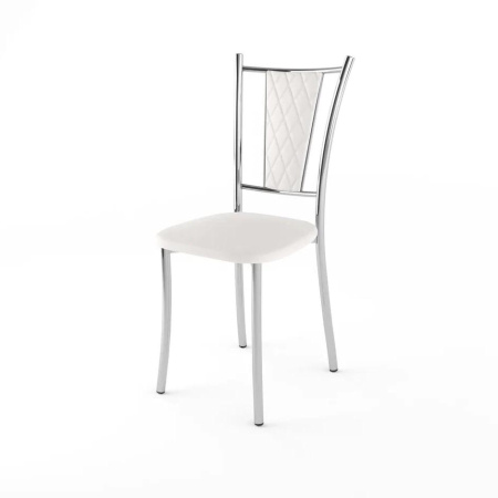 Стул  Марсель ромб Стандарт хром/белый