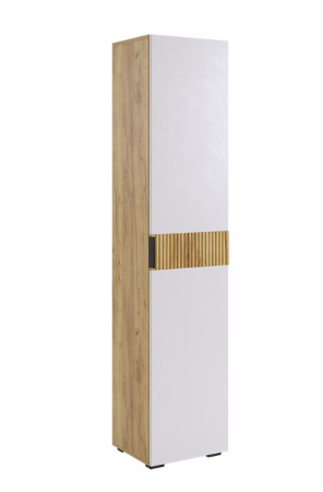 Шкаф Бери 1 дв дуб крафт золотой/белое дерево 