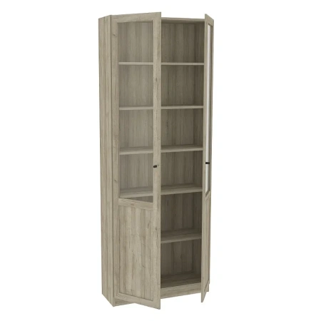 Харрис 32 (библиотека) Шкаф для книг двухстворчатый (Дуб серый Craft) 