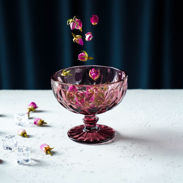 Креманка стекл Magistro «Круиз», 350 мл, d=12 см, розов