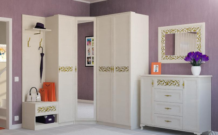 Ливадия Л5 Шкаф для одежды лам.белый/Заречье