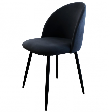 Стул Дэйзи велюр Графит/Черный