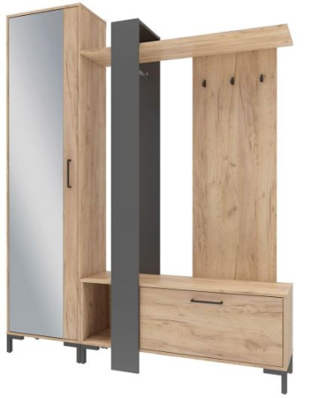 Прихожая Паола 457.01 Дуб Крафт зол/ Угольн. камень