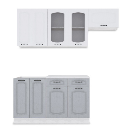 Кухня РАВЕННА Сосна лофт/Дуб светлыйДуб дымчатый (Столешница Олива) 