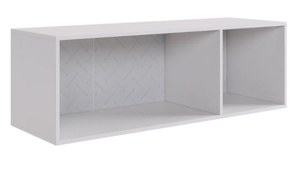 Зефир Антресоль 3дв/119.01/Белое дерево/пудра розовая