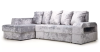 Диван угловой Марго левый светло-серый велюр Диван угловой Марго левый светло-серый велюр