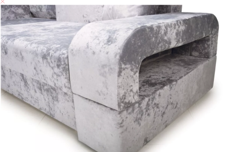 Диван угловой Марго левый светло-серый велюр Диван угловой Марго левый светло-серый велюр