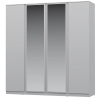 STERN Шкаф 4-х дверный с зеркалом Белый