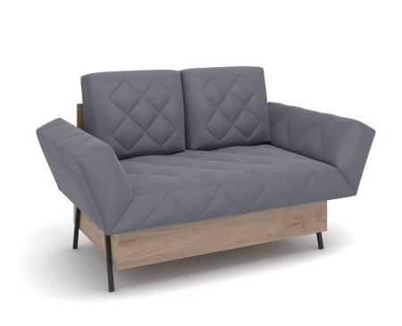 Диван м/г "Джуниор " (кушетка) Newtone antracite, Дуб каньон 