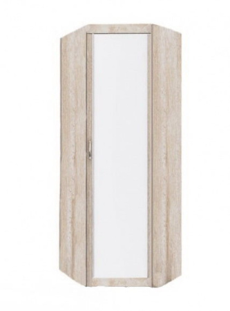 Ника Н7 Шкаф угловой с зеркалом лам.белый/дуб сонома