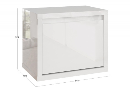 Тумба для обуви Норден Белый глянец