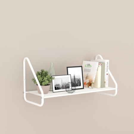 Полка настенная Барселона 21/Белый /650х245х300