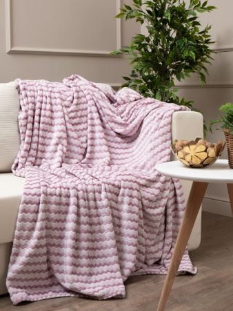 Плед Texrepublic фланель жаккард двухцветный .Евро 2578