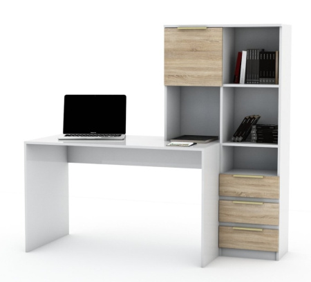 Стол с тумбой и полкой Римини