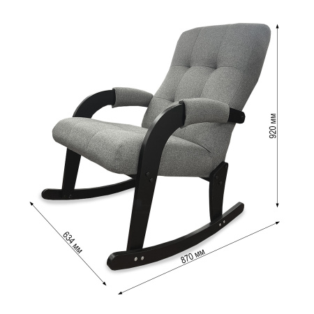 Кресло-качалка Leset Спринг венге, ткань Malmo 90