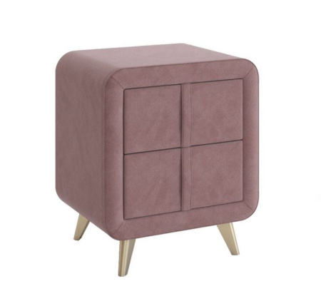 Тумба прикроватная Софи 2 Пудра (велюр)