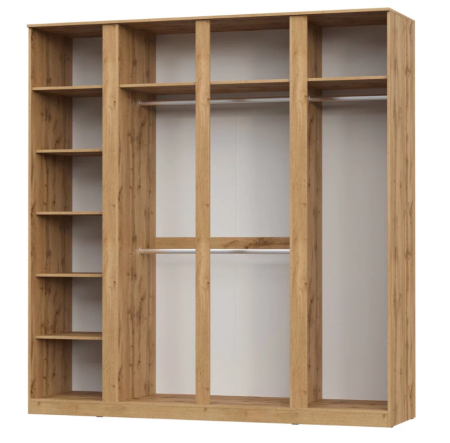 STERN Шкаф 4-х дверный с зеркалом Дуб Вотан