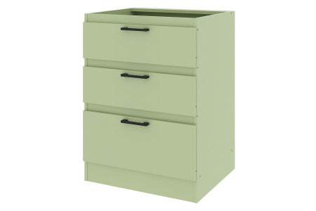 Ревилья Шкаф напольный с ящиками ш60 Зеленый шалфей