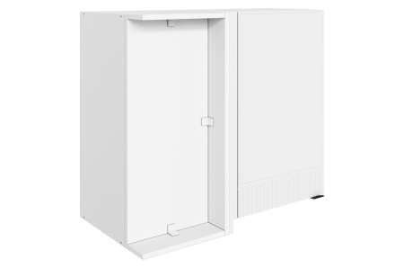 БАРИСТА Шкаф навесной угл. L800х400  H720 (1 дв.гл ) (левый) (белый/милк матовый) 